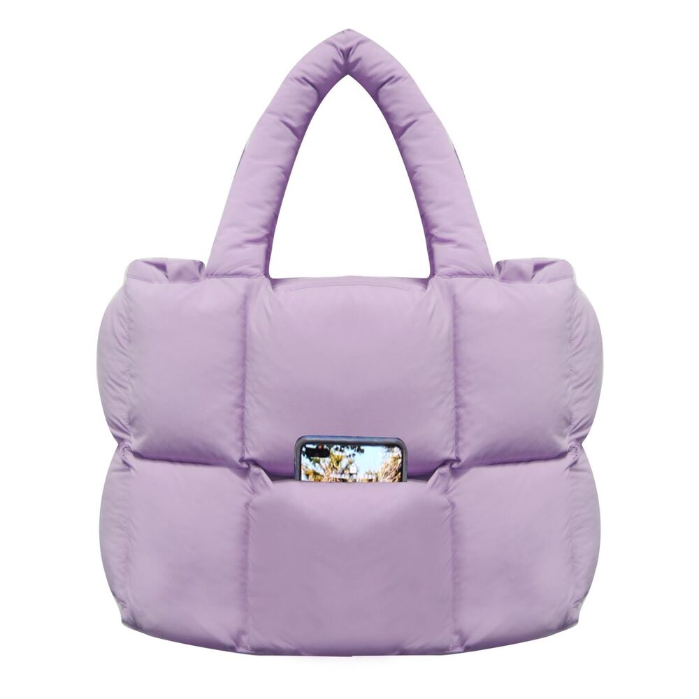 3958 Puffer Tote Bag , Lightweight Quilted Puffy Shoulder Handbag